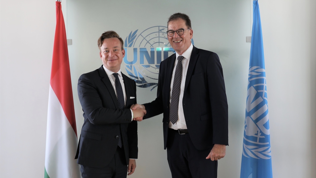 His Excellency Mr. Ferenc DANCS presents his credentials as Permanent Representative of HUNGARY to UNIDO to the Director General, Mr. Gerd Müller