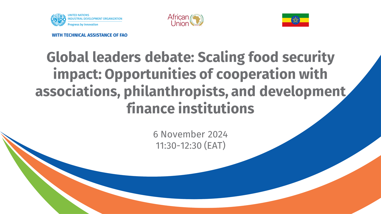 Global leaders debate Scaling food security impact Opportunities of cooperation with associations, philanthropists, and development finance institutions card