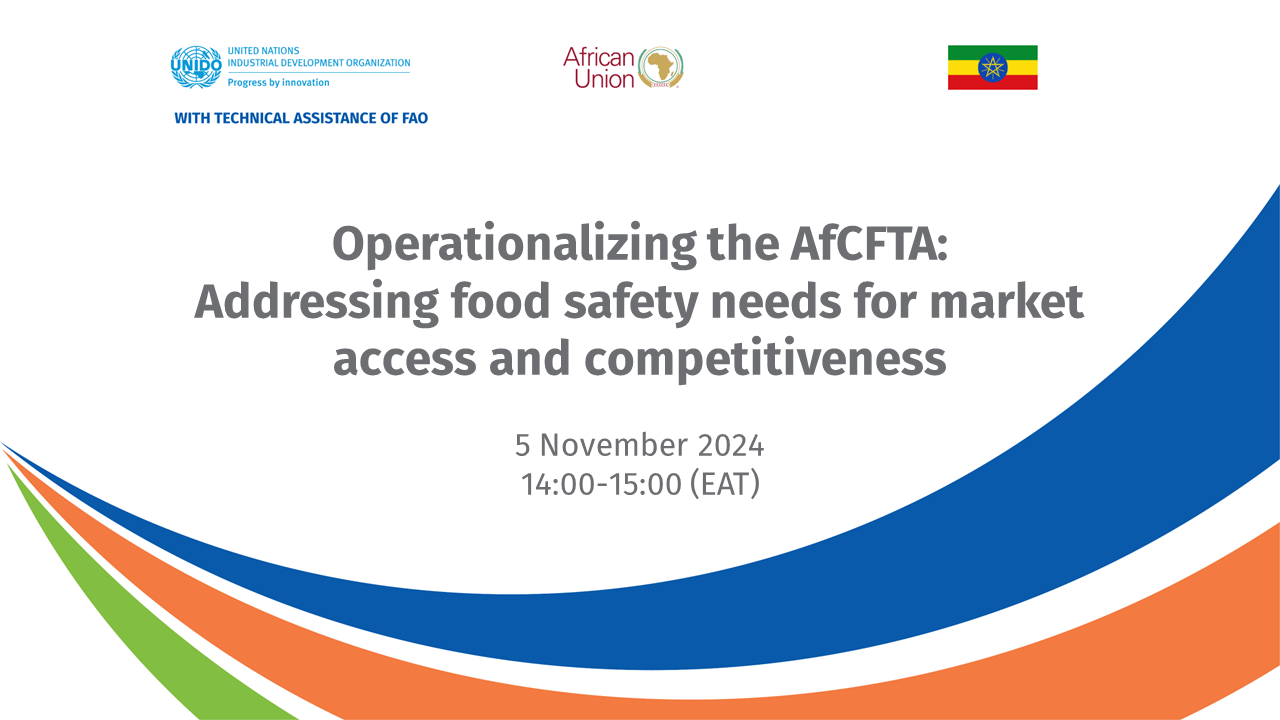 Operationalizing the AfCFTA Addressing the SPS and food safety needs for market access and competitiveness banner