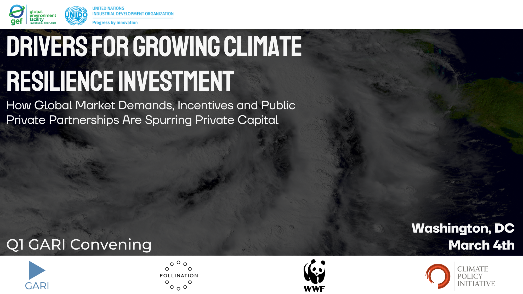 Drivers for Growing Climate Resilience Investment Banner